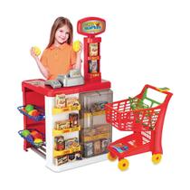 Mercado Super Market Mercadinho infantil c/ Carrinho Compras - Magic Toys