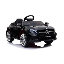 Mercedez-bens preta12 v com 2 motores e controle remoto bang