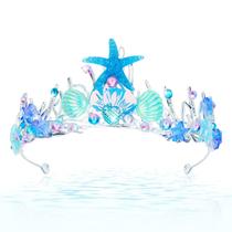 Mermaid Crown CIEHER para mulheres e meninas Princess Blue Starfish Mermaid Crown CIEHER para mulheres e meninas Princess Blue Starfish