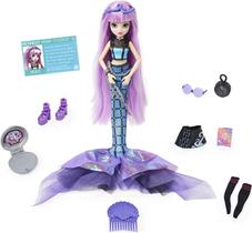 Mermaid High, Mari Deluxe Mermaid Doll &amp Acessórios com Cauda Removível, Roupas de Boneca e 8 Acessórios de Moda, Brinquedos Infantis para Meninas de 4 anos ou mais