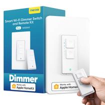 meross Apple HomeKit Smart Dimmer Switch com controle remoto, compatível com Siri, Alexa, Google Assistant & SmartThings, interruptores de luz Wi-Fi dimmable, fio neutro necessário