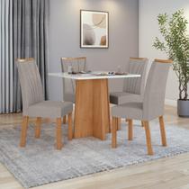 Mesa 0,90 Celebrare.c/04 Cad.apogeu Veludo Liso Capuccino Amendoa Clean/off White