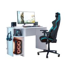 Mesa 114cm Gamer Outlaw Player -Branco Branco - ÉdeCasaMóveis