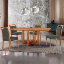 Mesa 120cm Laminado Barril Com 4 Cadeiras Moderna Mobilia Jade Imbuia Naturale Mesa 120cm Laminado Barril Com 4 Cadeiras Moderna Mobilia Jade Imbuia Naturale