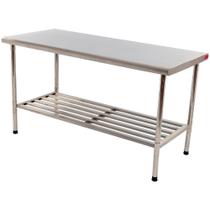 Mesa 1,20x0,70 Multiuso Desmontável Inox 430 Imeca Mesa 1,20x0,70 Multiuso Desmontável Inox 430 Imeca