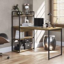 Mesa 136cm De Escritório com Prateleiras Industrial Kappesberg Mesa 136cm De Escritório com Prateleiras Industrial Kappesberg