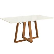 Mesa 160 cm Kappesberg Gardeni, Tampo MDF e Vidro Mesa 160 cm Kappesberg Gardeni, Tampo MDF e Vidro