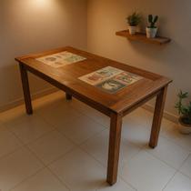 Mesa 160cm Madeira Maciça Design Robusto Estrutura Reforçada Acabamento Premium Sala Jantar Área Gourmet Mesa 160cm Madeira Maciça Design Robusto Estrutura Reforçada Acabamento Premium Sala Jantar Área Gourmet