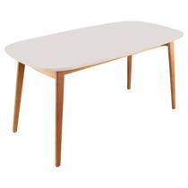 Mesa 160x80cm Mdf Laqueado com Vidro Laqueado Ceci Yescasa