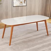 Mesa 180cm X 80cm Mdf com Vidro Laqueado Ceci Yescasa