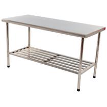 Mesa 1,90x0,70 Multiuso Desmontável Inox 430 Imeca