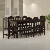 Mesa 2,20 x 88 com 8 cadeiras safira cor preto