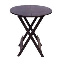 Mesa 70x70 Dobrável Redonda em Madeira Padrão - Tabaco Mesa 70x70 Dobrável Redonda em Madeira Padrão - Tabaco