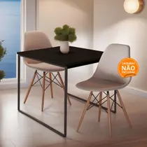 Mesa 80x80cm para 4 Pessoas com Design Industrial Praticidade e Estilo para sua Casa Mesa 80x80cm para 4 Pessoas com Design Industrial Praticidade e Estilo para sua Casa