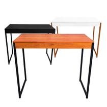 Mesa 90CM Multiuso MesaPara Estudos Mesa para Escritório Mesa Aparador Mesa Gamer Cantinho do Café Nas cores Branca com Rose Preto com Nature e Preto