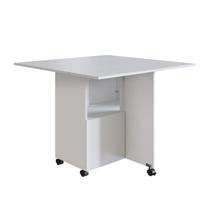 Mesa 90x90cm Tampo MDP Dobrável Mesa Dobrável Branco Mesa 90x90cm Tampo MDP Dobrável Mesa Dobrável Branco