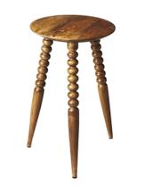 Mesa Accent Offex Transitional Round Wood Marrom claro