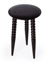 Mesa Accent Offex Transitional Round Wood Marrom escuro