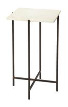 Mesa Accent Offex Transitional Square White Marble Top