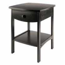 Mesa Accent Winsome Claire Black 18 cm de madeira maciça Mesa Accent Winsome Claire Black 18 cm de madeira maciça