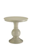 Mesa Accent Yardlio Mesa lateral redonda com pedestal branco antigo