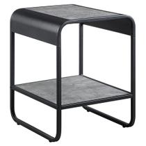 Mesa Acme Raziela Mesa final de madeira Concreto Cinza Preto