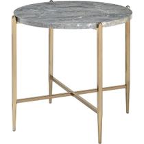 Mesa Acme Tainte Round Faux Marble Top Grey Champagne