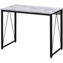 Mesa Acme Zaidin Retângulo de Madeira Antigo Branco Preto 84x46x69 cm