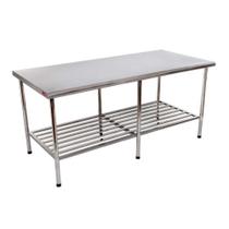 Mesa Aço Inox 430 1,90x0,90 Multiuso - Imeca
