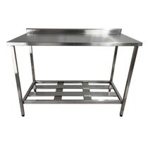 Mesa Aço Inox Profissional 130x70x90 cm com Espelho Nortinox Mesa Aço Inox Profissional 130x70x90 cm com Espelho Nortinox