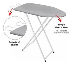Mesa Açomix Tábua De Passar Roupa Reforçada Dobrável Branca Mesa Açomix Tábua De Passar Roupa Reforçada Dobrável Branca
