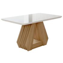 Mesa Ágata 130cm Nature/Off White Sala de jantar