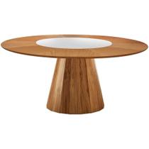 Mesa Akira Tampo Cinamomo Vidro Central Off White 160cm - 66702 Mesa Akira Tampo Cinamomo Vidro Central Off White 160cm - 66702