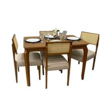 Mesa Alegra 12080 SEM Vidro Com Cadeiras Grecia Bege Mesa Alegra 12080 SEM Vidro Com Cadeiras Grecia Bege