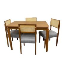 Mesa Alegra 12080 SEM Vidro Com Cadeiras Grecia Cinza Mesa Alegra 12080 SEM Vidro Com Cadeiras Grecia Cinza