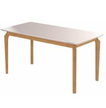 Mesa Alegra 16080 COM Vidro JCM Cinamomo Off White Mesa Alegra 16080 COM Vidro JCM Cinamomo Off White