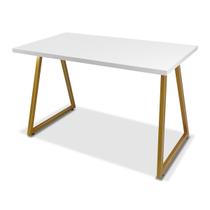 Mesa Alpha 1,20 x 0,60 - Dourada/Branco