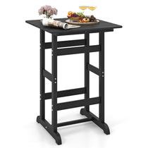 Mesa alta de bar para exterior Giantex 76 x 76 x 107 cm HDPE preta