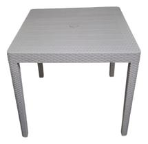 Mesa Alta Pé Móvel Plástico Quadrada Desmontável Branco