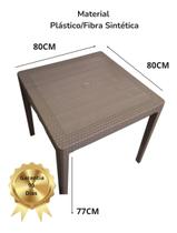 Mesa Alta Pé Móvel Plástico Quadrada Desmontável Camurça