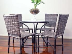 Mesa Angélica Para Cozinha E Área Gourmet + 4 Cadeiras Fibra