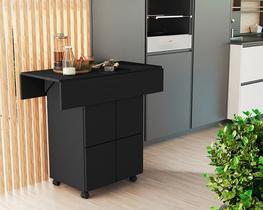 Mesa Any Preta Dobrável com 4 Baquetas Praticidade e Estilo para Seu Ambiente