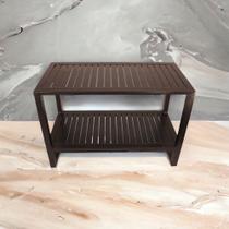 Mesa Aparador Ripado Em Alumínio 1,80x60x90 - Marrom Mesa Aparador Ripado Em Alumínio 1,80x60x90 - Marrom