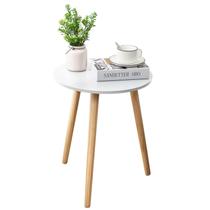 Mesa Apicizon Mesa lateral redonda branca 42cm x 52cm
