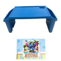 Mesa Apoio Infantil + Livro De Capa Dura 48 Páginas Para Colorir, Criar E Aprender Bandeja Azul Stitch-azul Mesa Apoio Infantil + Livro De Capa Dura 48 Páginas Para Colorir, Criar E Aprender Bandeja Azul Stitch-azul