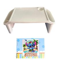 Mesa Apoio Infantil + Livro de Capa Dura 48 Páginas para Colorir, Criar e Aprender