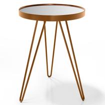 Mesa Apoio Lateral Carisma Aço Cobre - Salas