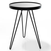 Mesa Apoio Lateral Carisma Aço Preto - Salas