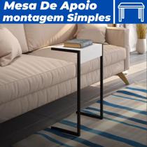 Mesa Apoio Lateral leitura Notebook Café 44X72 Industrial Moderno - Pratk