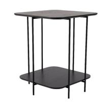 Mesa Apoio Lateral Lógica Alta Retangular Nacional Móveis 66cm (Altura) Tampo MDF Laminado Ébano Pre Mesa Apoio Lateral Lógica Alta Retangular Nacional Móveis 66cm (Altura) Tampo MDF Laminado Ébano Pre